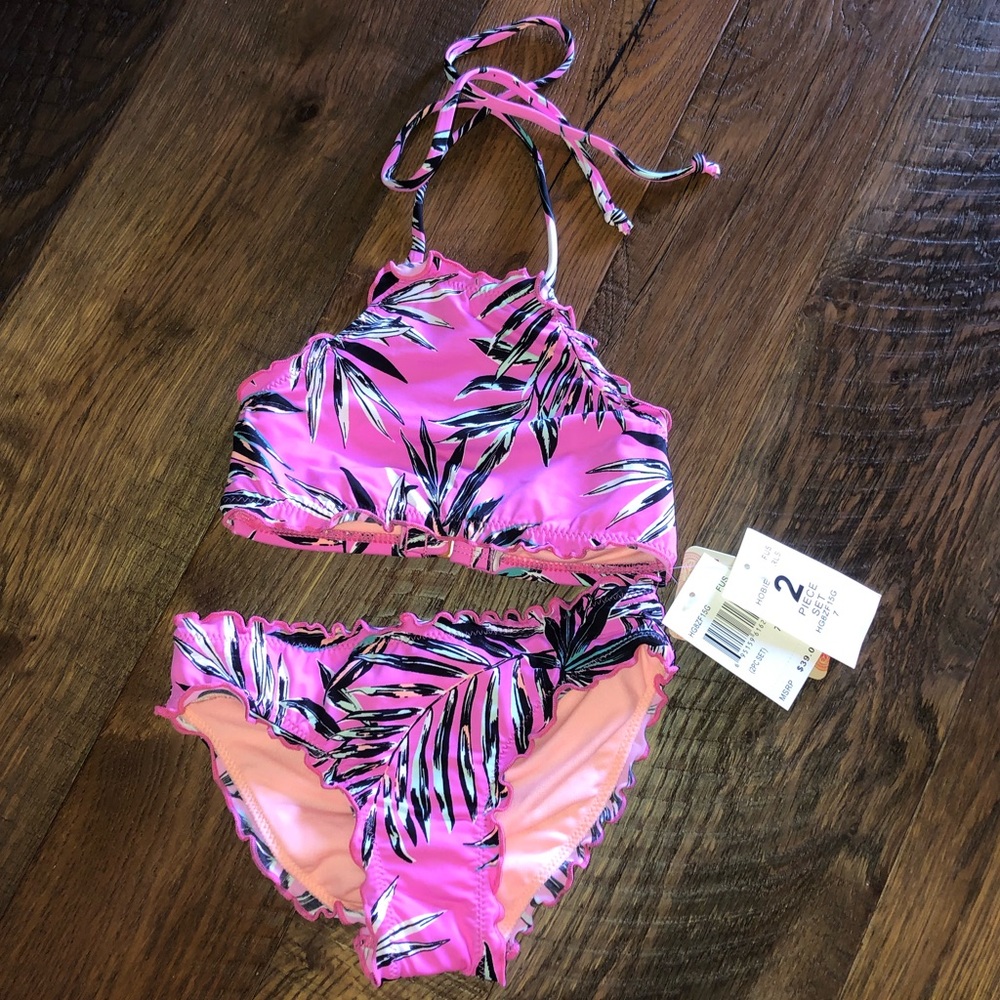 NWT hobie girls 2 piece swim